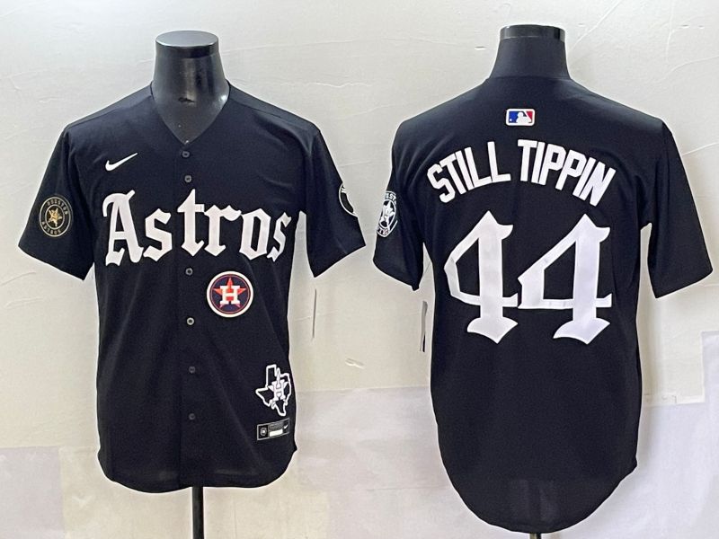 Men 2025 Houston Astros #44 Still Tippin Black Five generations Joint Name Nike MLB Jersey style 16->houston astros->MLB Jersey
